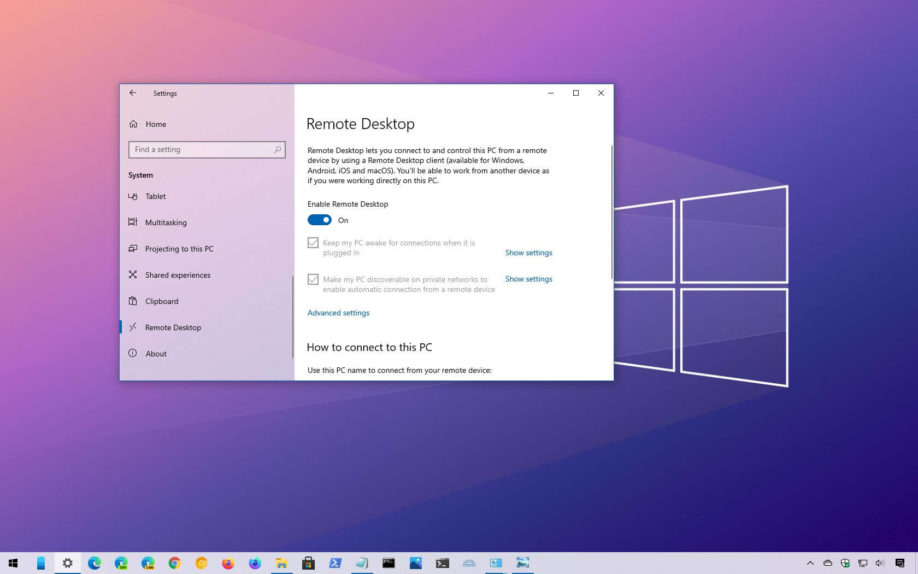 Windows 10 pro multi user remote desktop